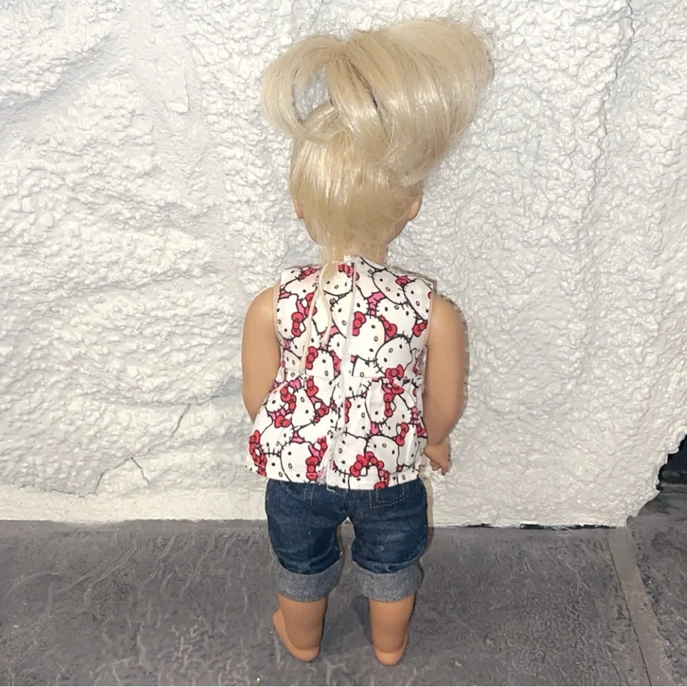 AMERICAN GIRL 18” Doll With Hello Kitty Top
